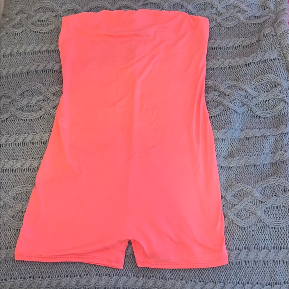 Pink one piece short jumpsuit🍉
